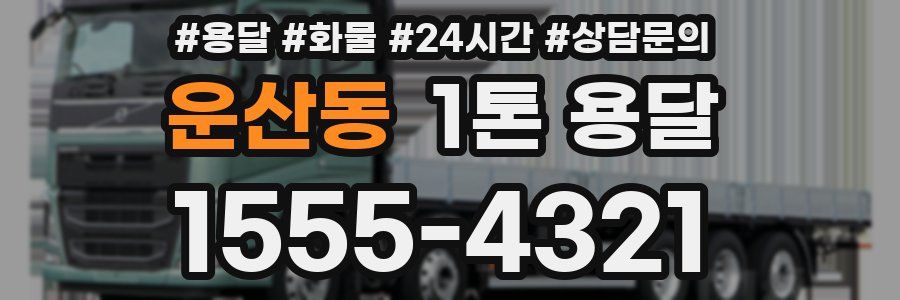 운산동 1톤 용달