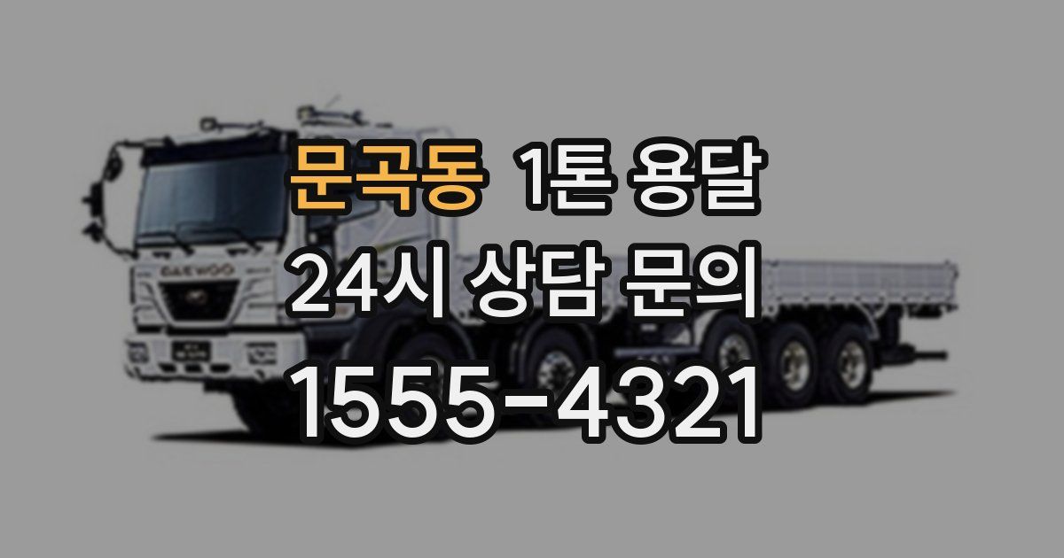 문곡동 1톤 용달