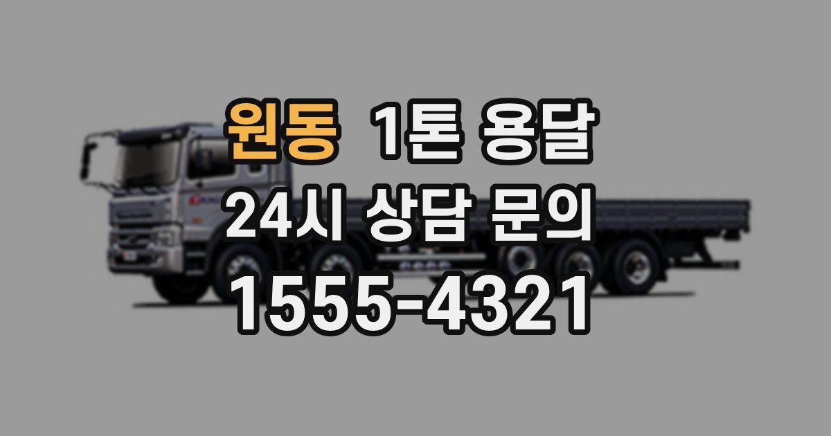 원동 1톤 용달