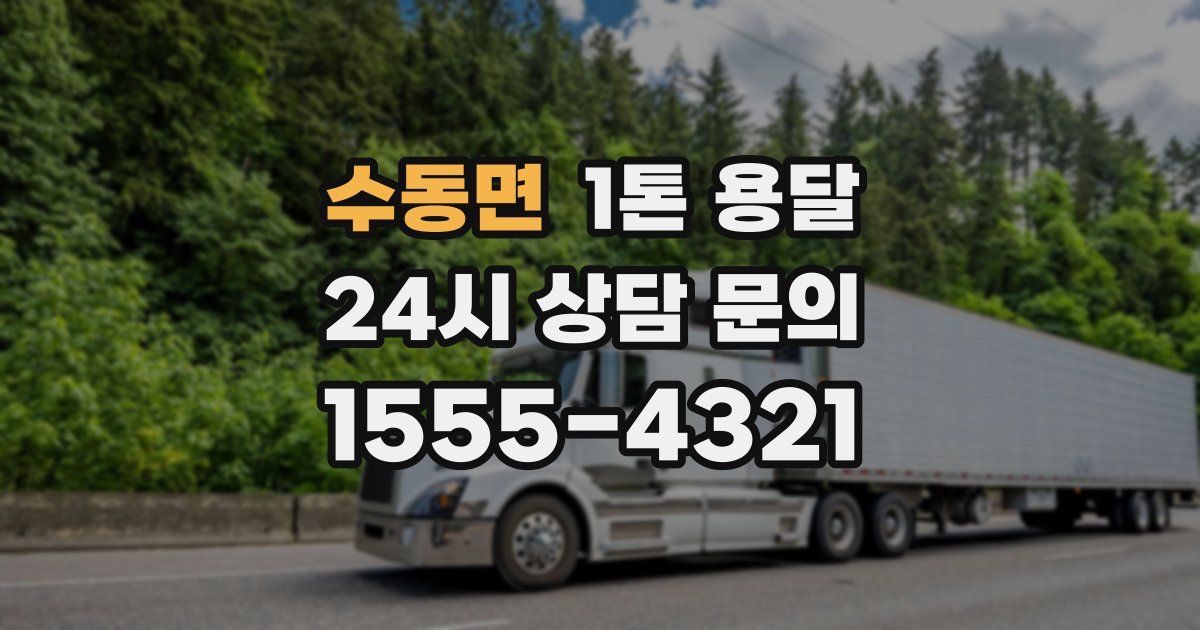 수동면 1톤 용달