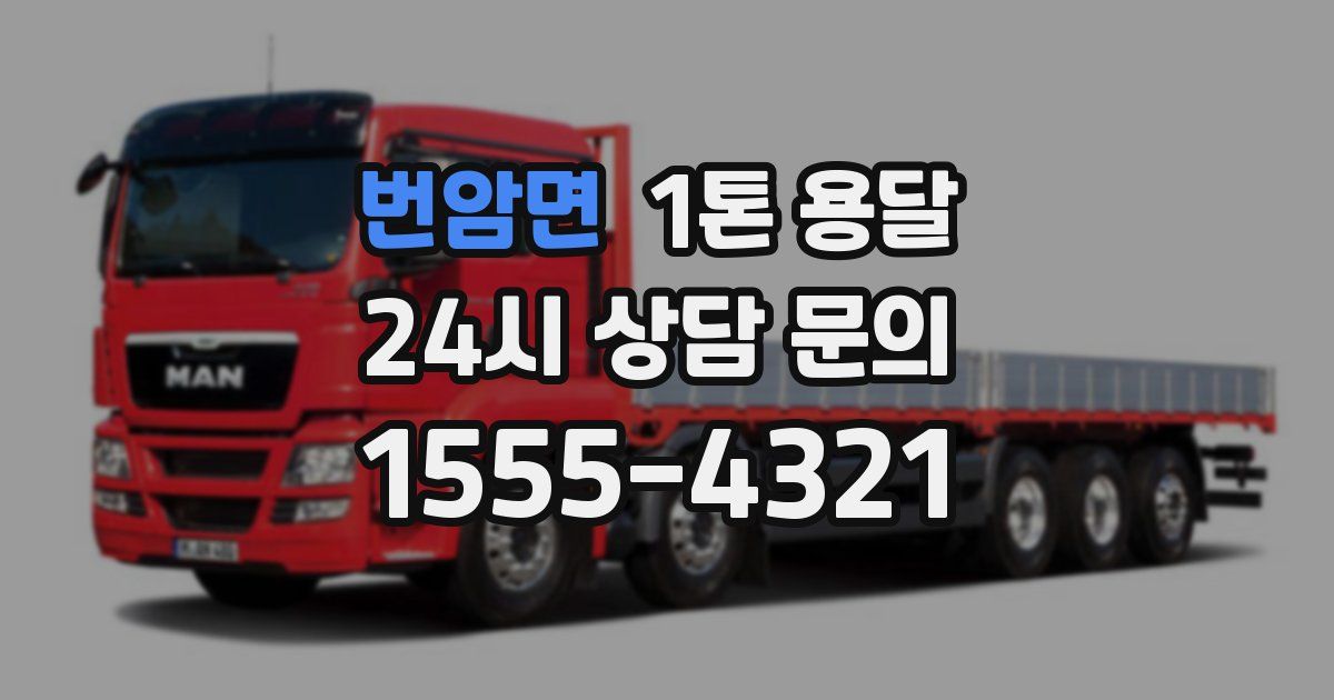 번암면 1톤 용달