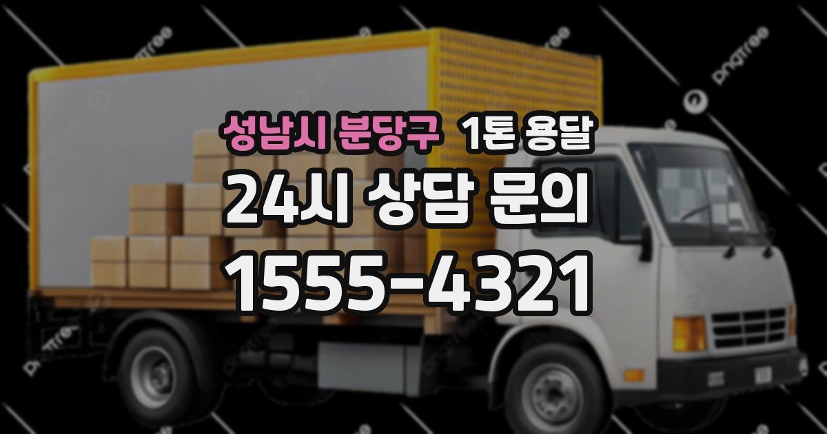 성남시 분당구 1톤 용달