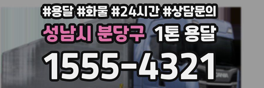 성남시 분당구 1톤 용달