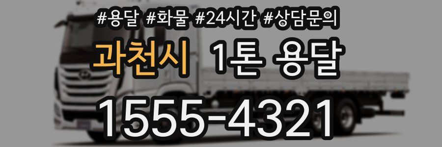 과천시 1톤 용달