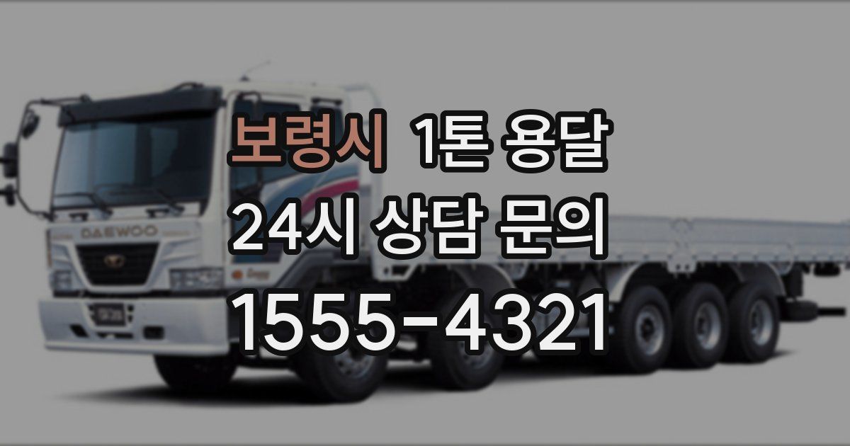 보령시 1톤 용달