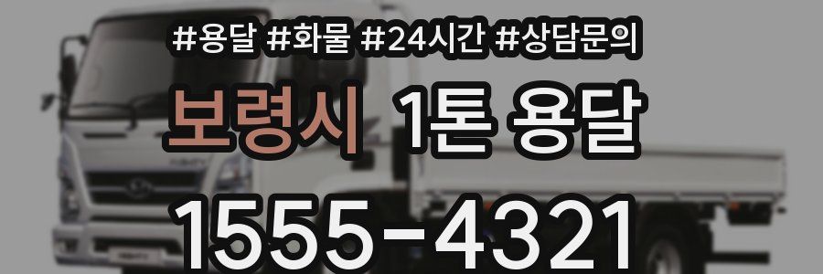 보령시 1톤 용달