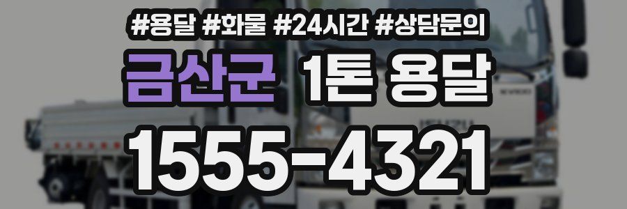 금산군 1톤 용달