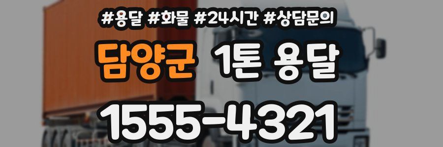담양군 1톤 용달