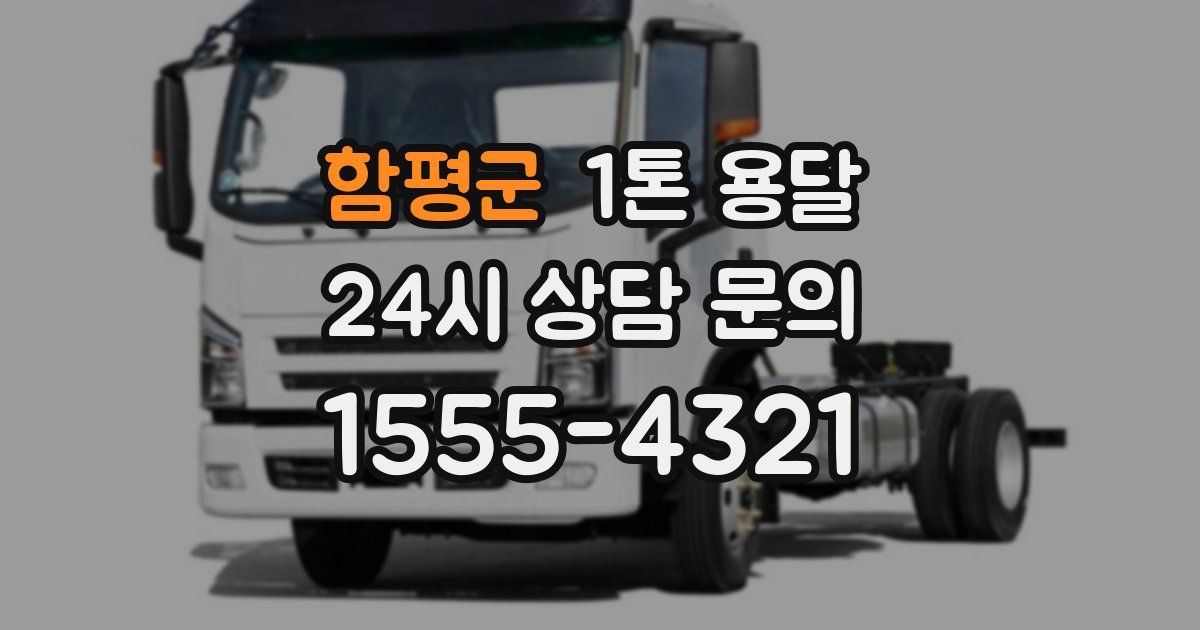 함평군 1톤 용달