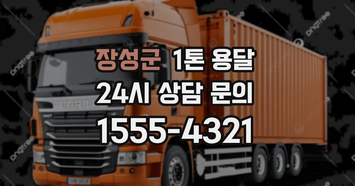 장성군 1톤 용달