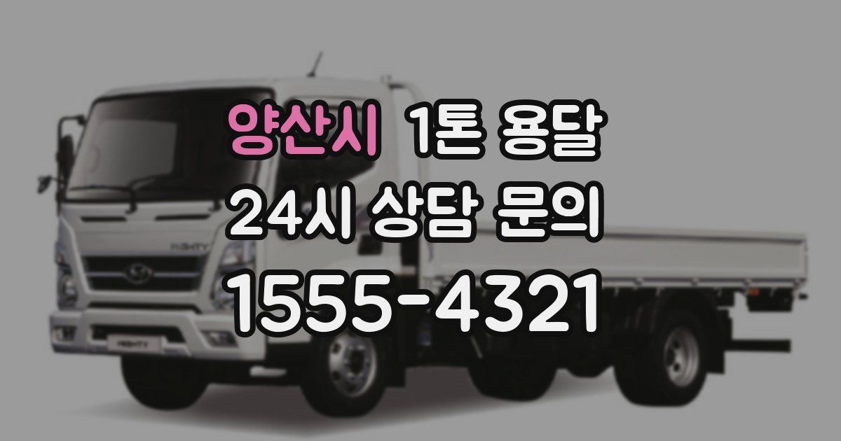 양산시 1톤 용달