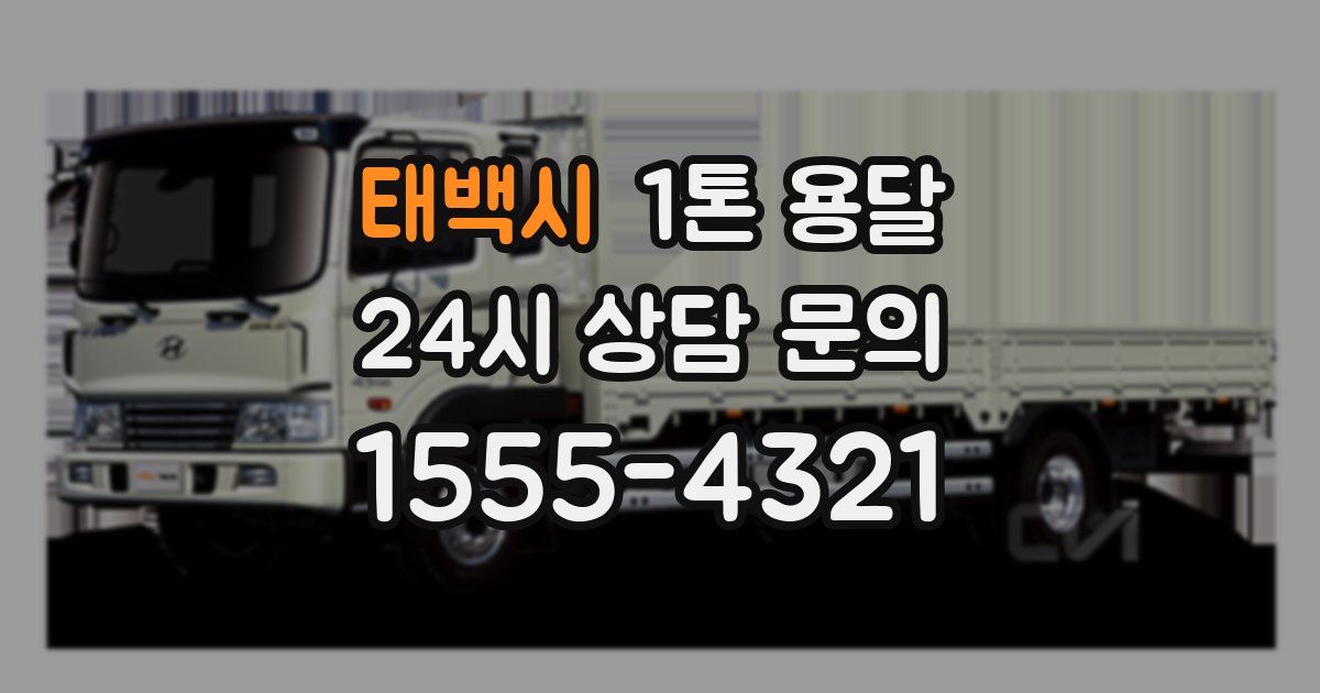 태백시 1톤 용달