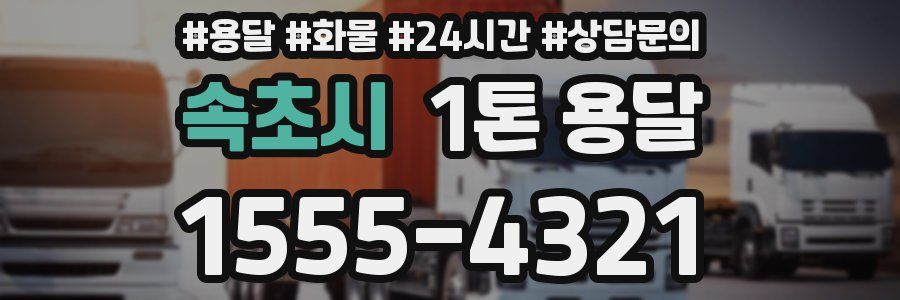 속초시 1톤 용달