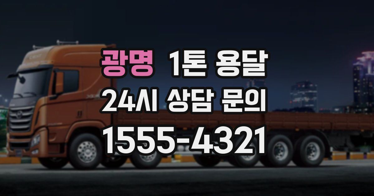광명 1톤 용달
