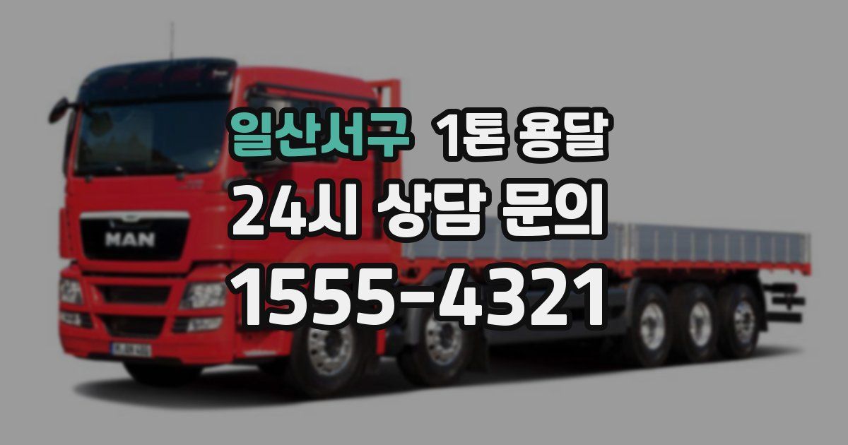 일산서구 1톤 용달