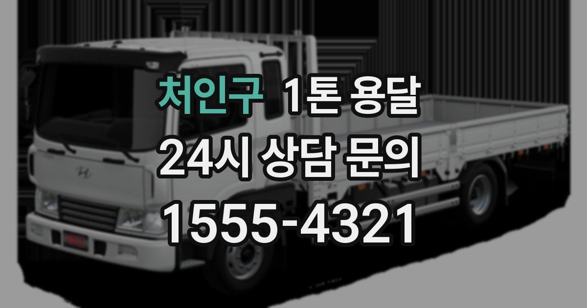 처인구 1톤 용달