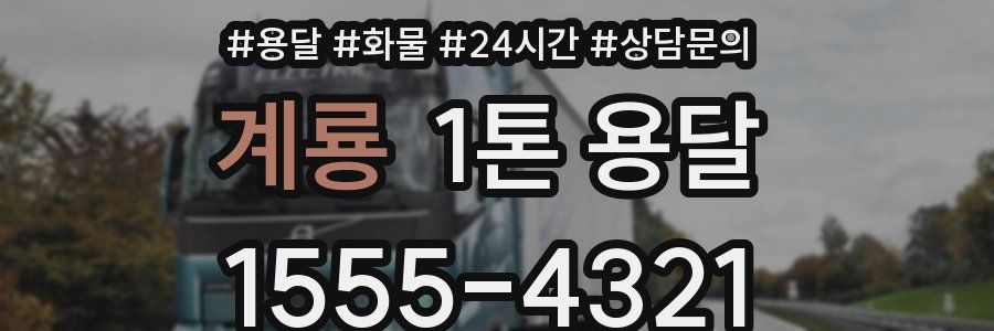 계룡 1톤 용달