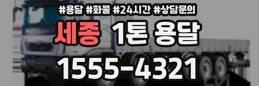 세종 1톤 용달