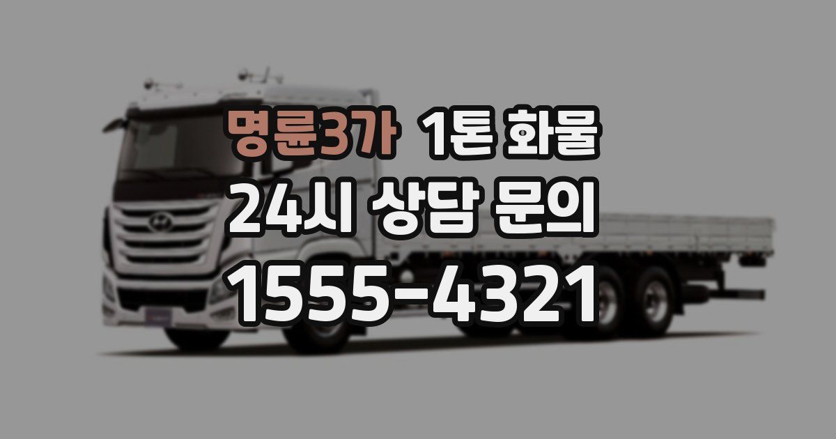명륜3가 1톤 화물