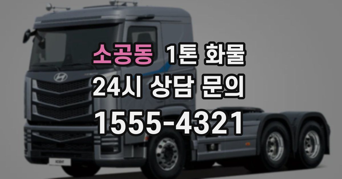 소공동 1톤 화물