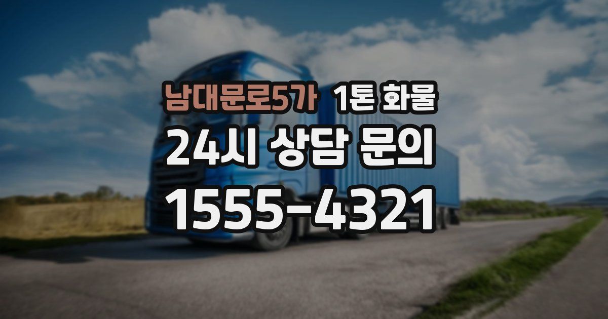 남대문로5가 1톤 화물