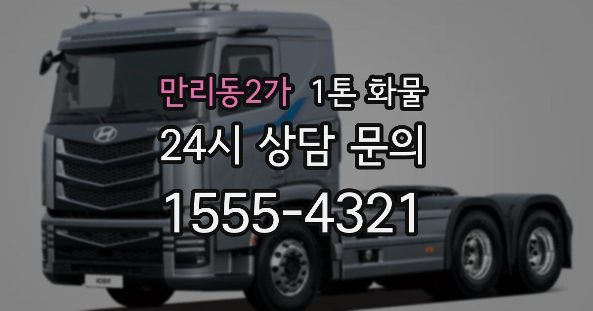 만리동2가 1톤 화물