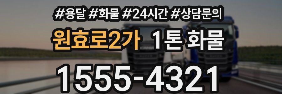 원효로2가 1톤 화물