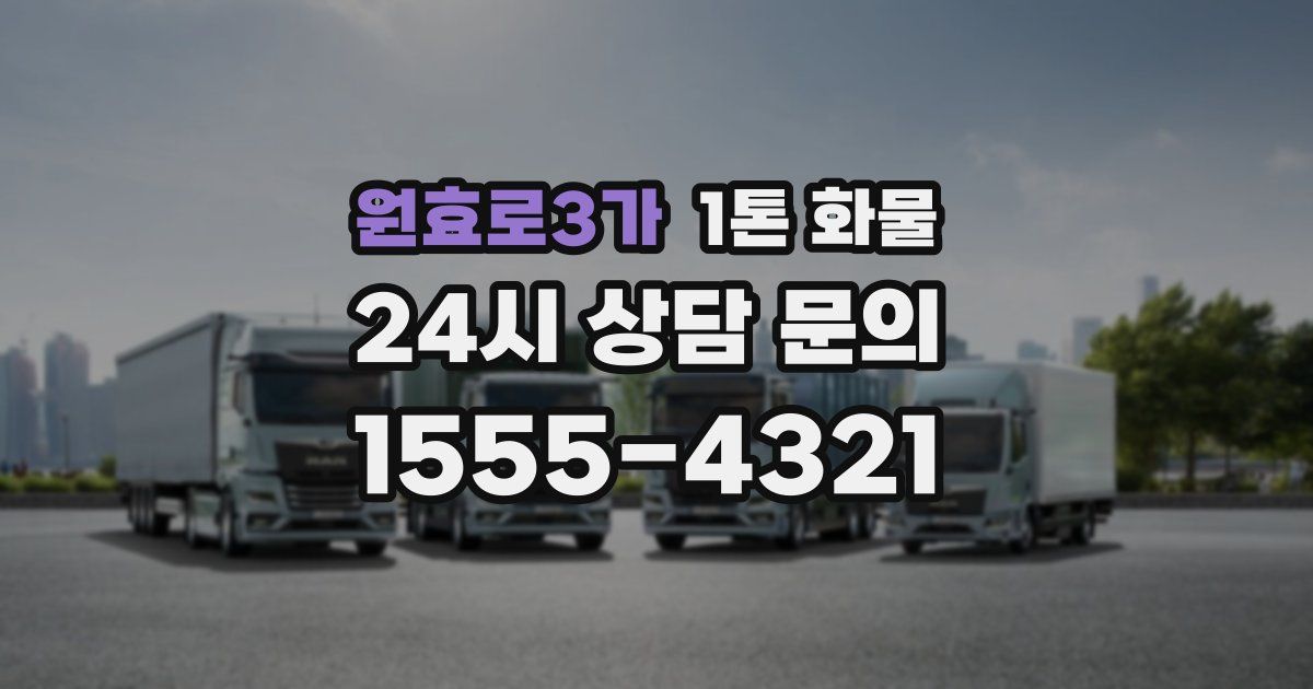 원효로3가 1톤 화물