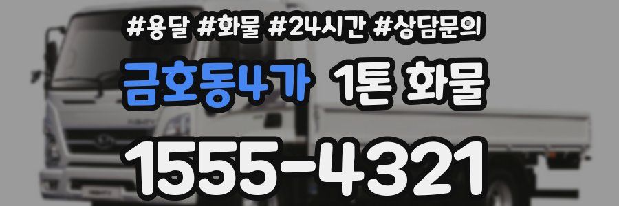금호동4가 1톤 화물