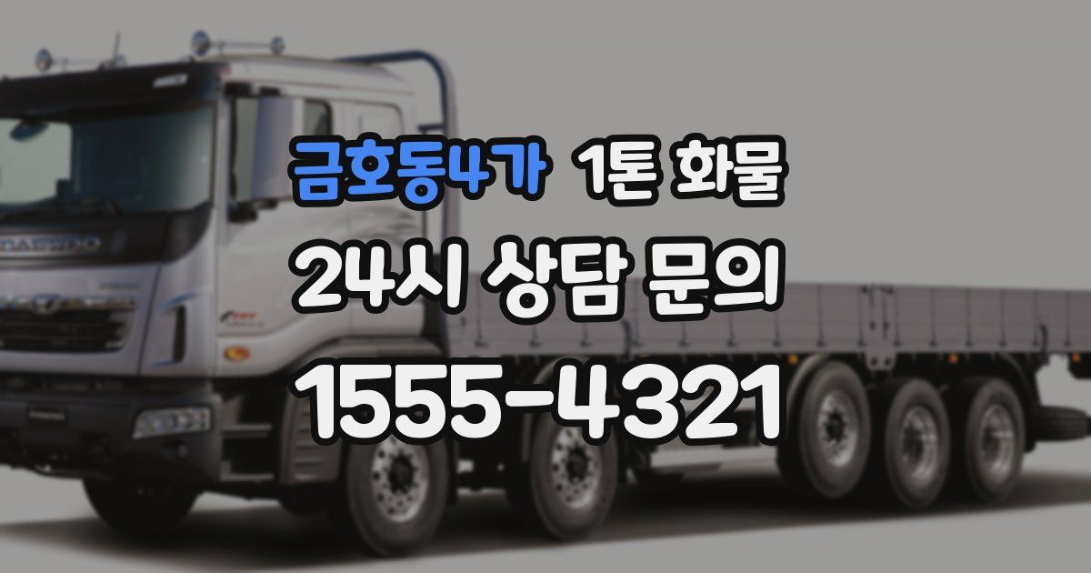 금호동4가 1톤 화물