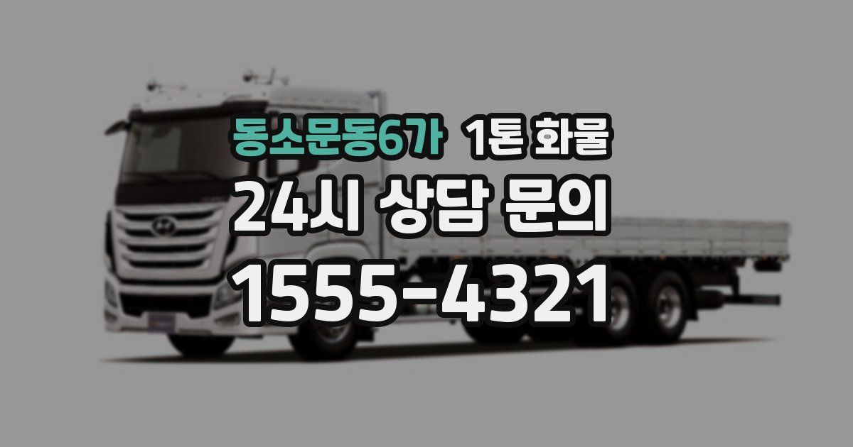 동소문동6가 1톤 화물
