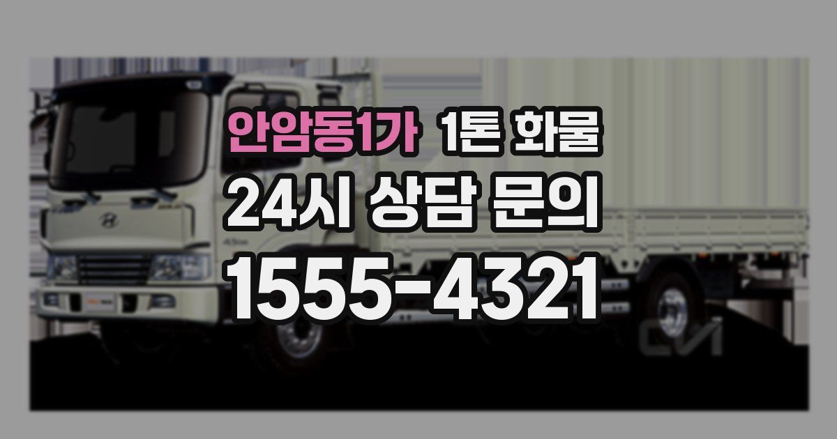 안암동1가 1톤 화물