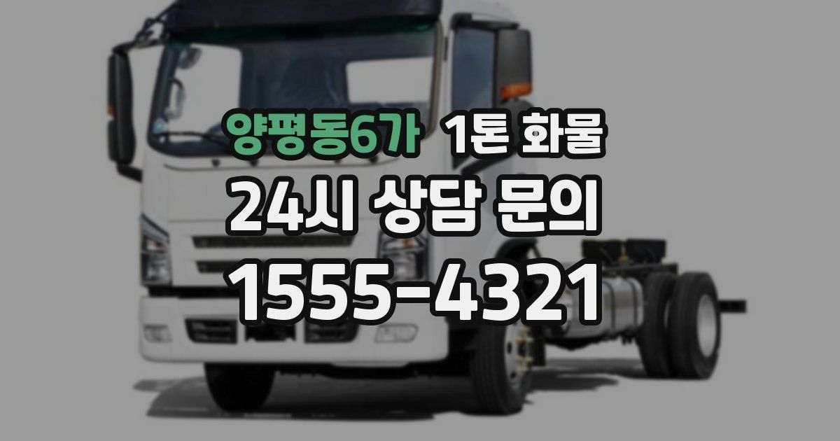 양평동6가 1톤 화물