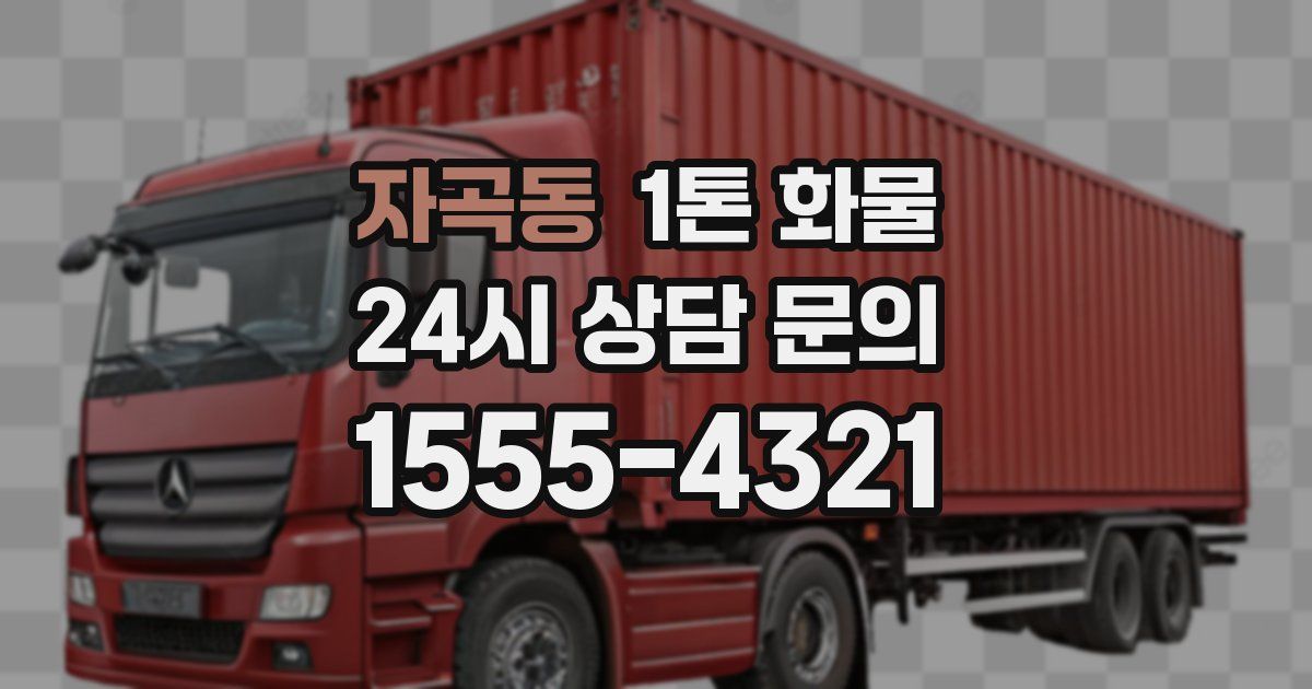 자곡동 1톤 화물