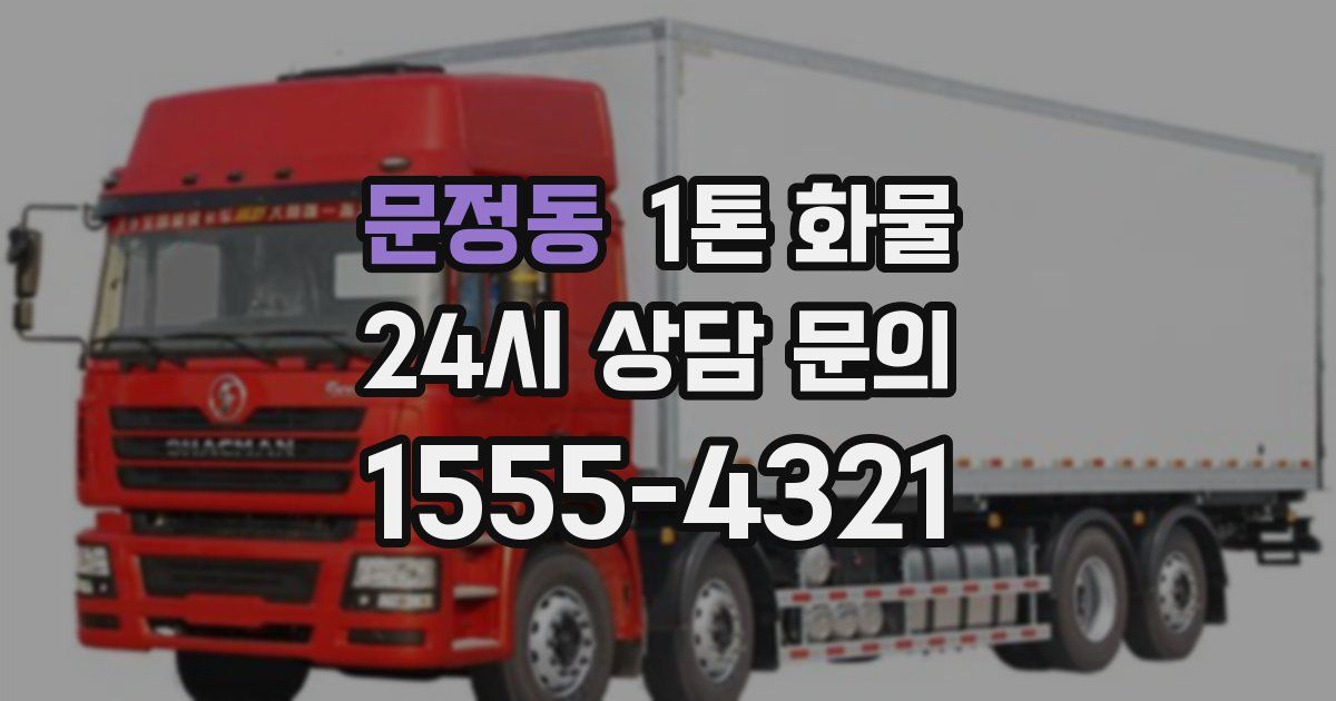 문정동 1톤 화물