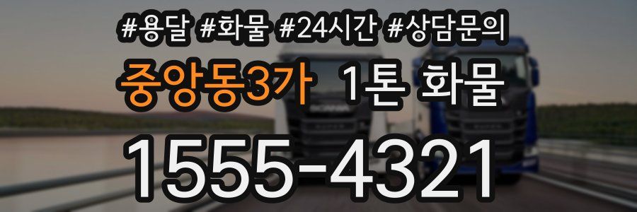 중앙동3가 1톤 화물