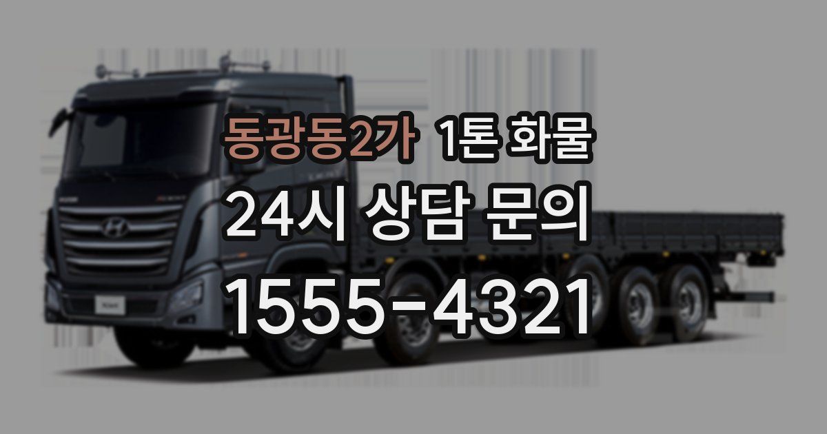 동광동2가 1톤 화물