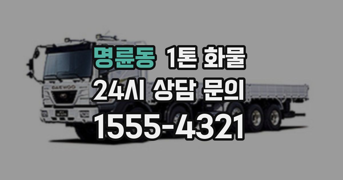명륜동 1톤 화물
