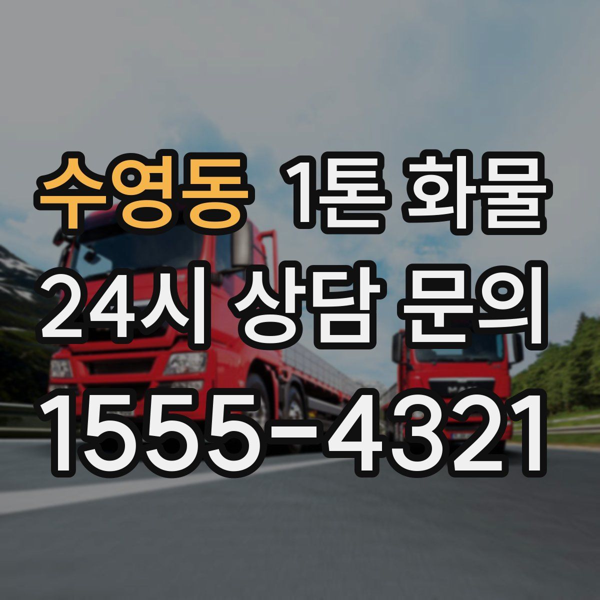 수영동 1톤 화물