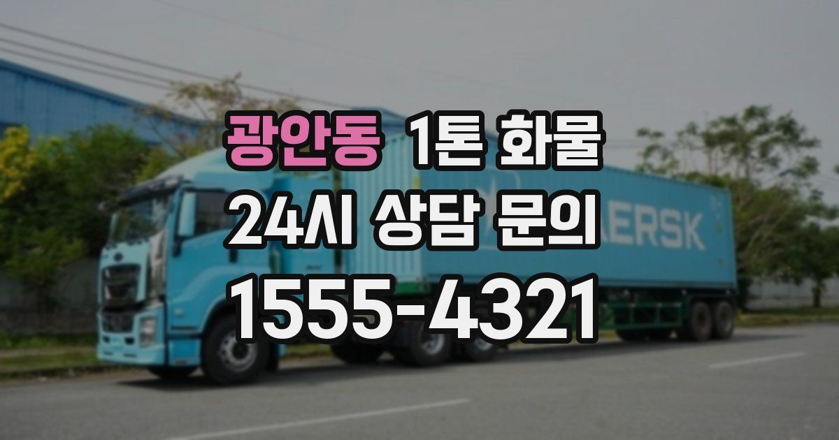 광안동 1톤 화물