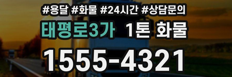 태평로3가 1톤 화물
