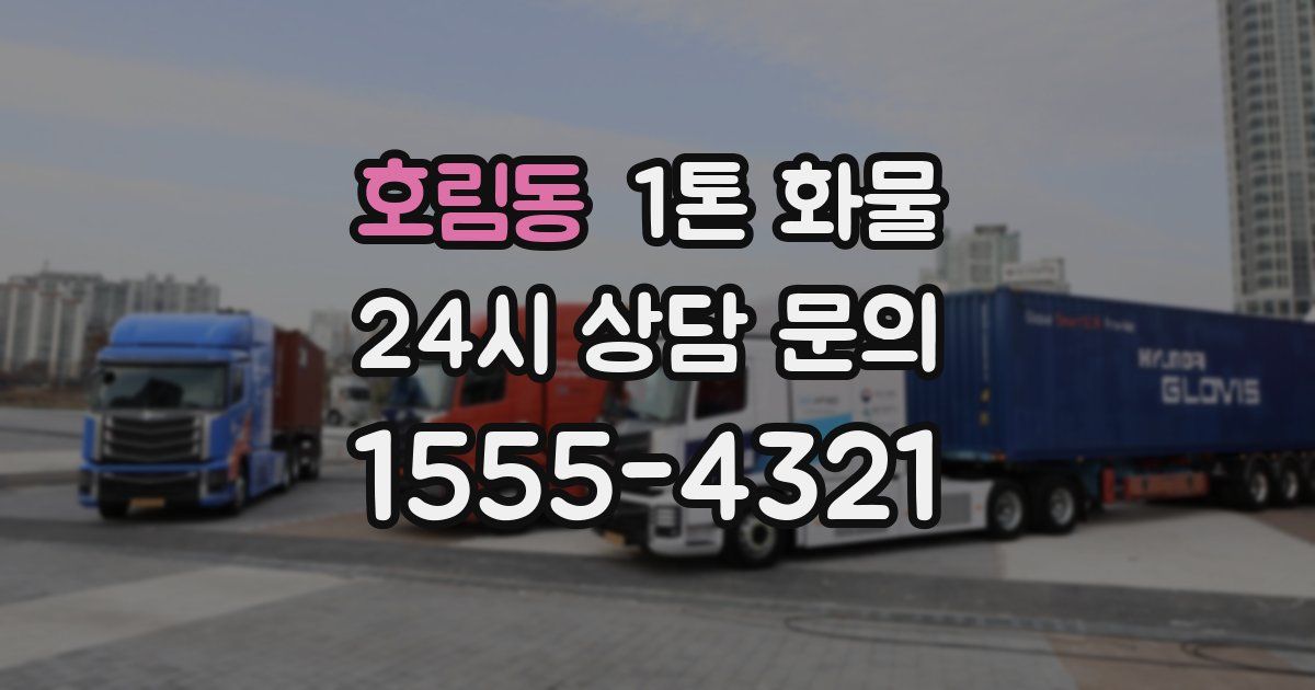 호림동 1톤 화물