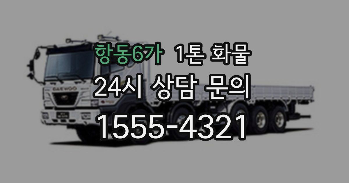 항동6가 1톤 화물