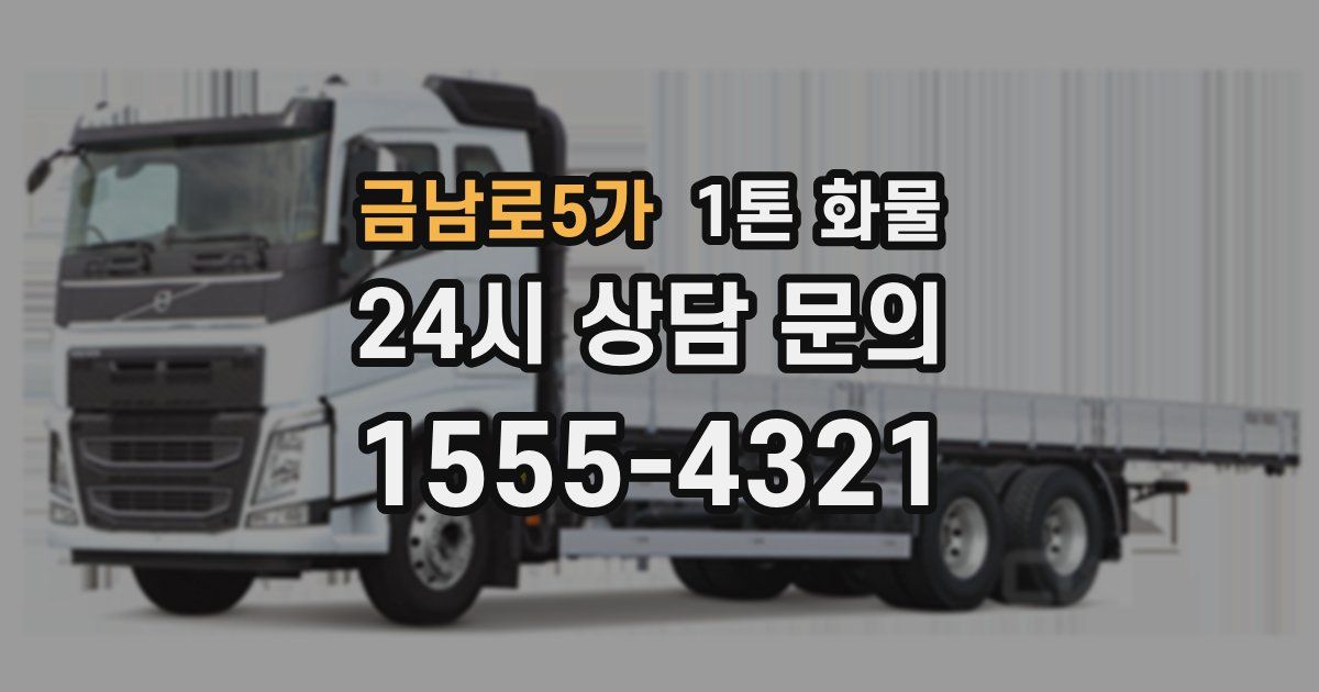 금남로5가 1톤 화물