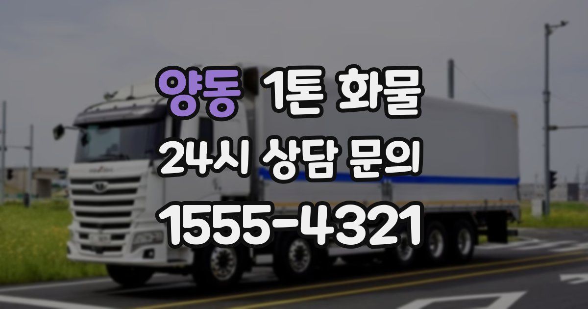 양동 1톤 화물