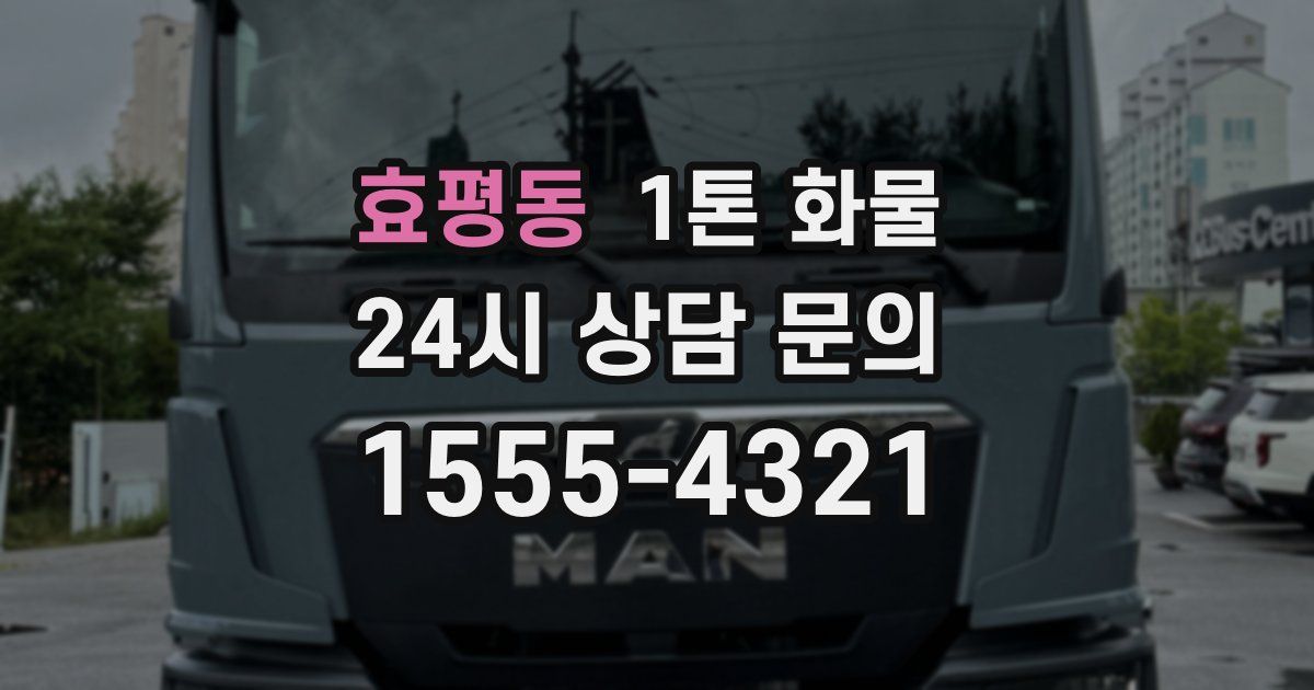 효평동 1톤 화물