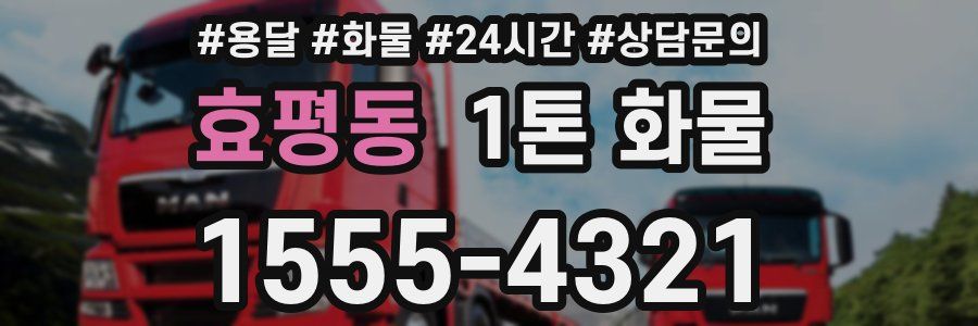 효평동 1톤 화물