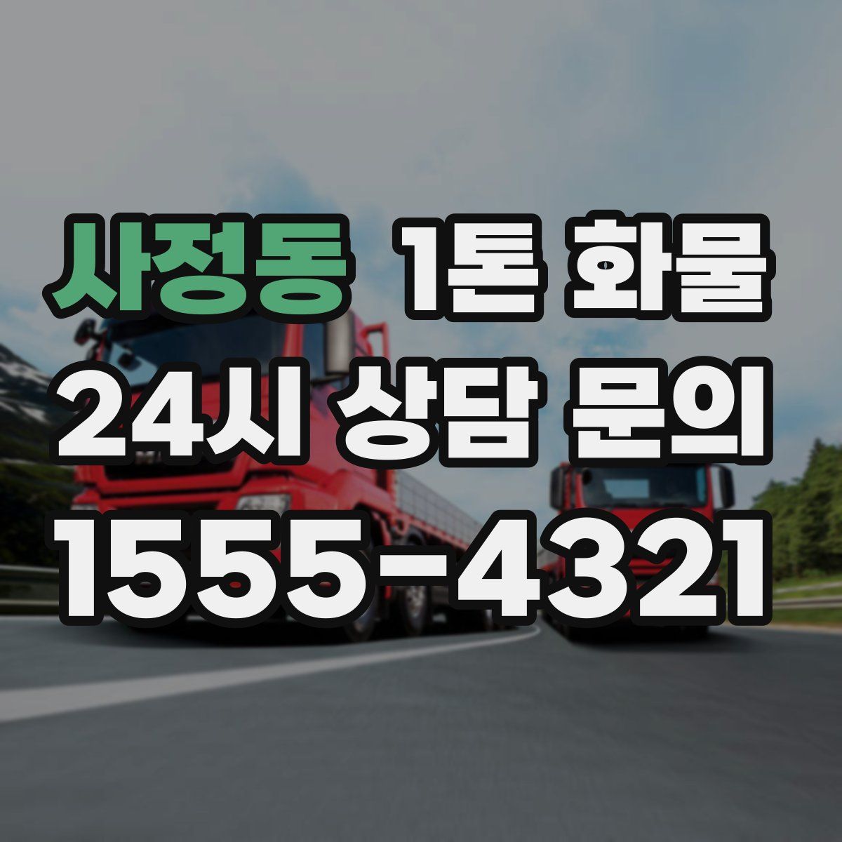 사정동 1톤 화물