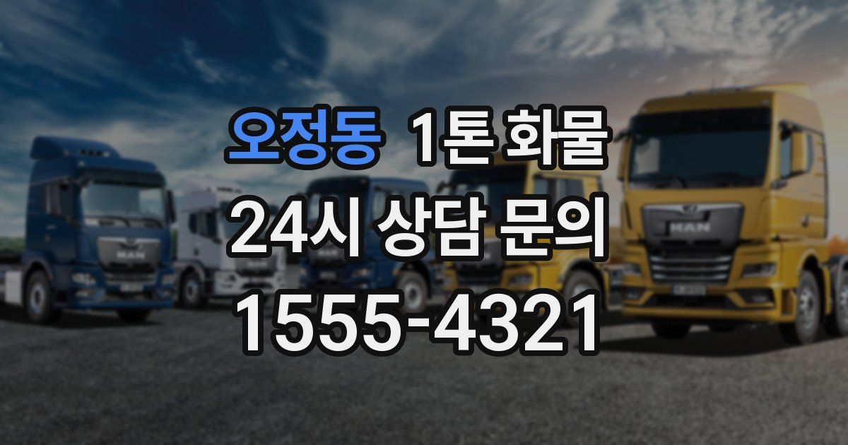 오정동 1톤 화물