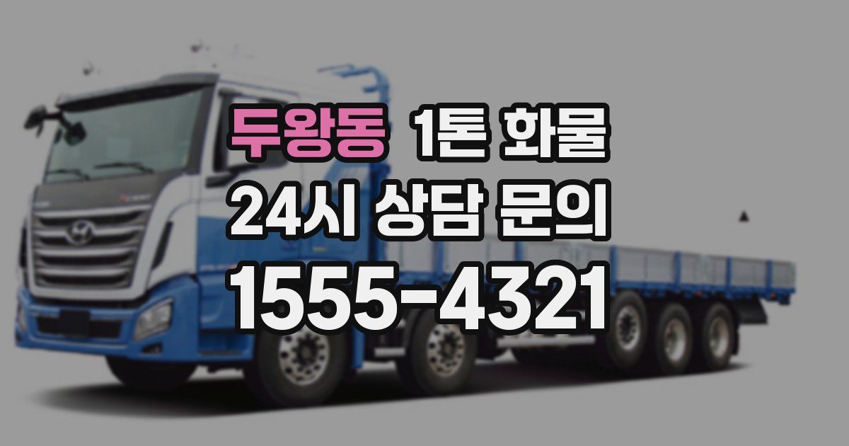두왕동 1톤 화물